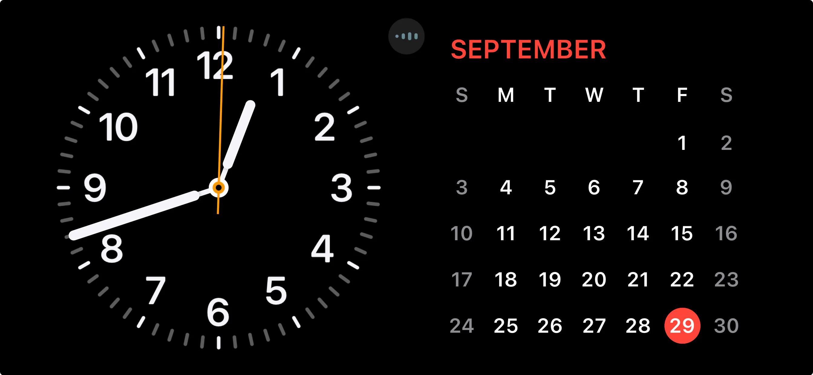 Apple iOS 17 StandBy 時鐘畫面