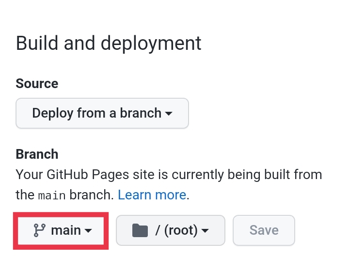 更改 Branch