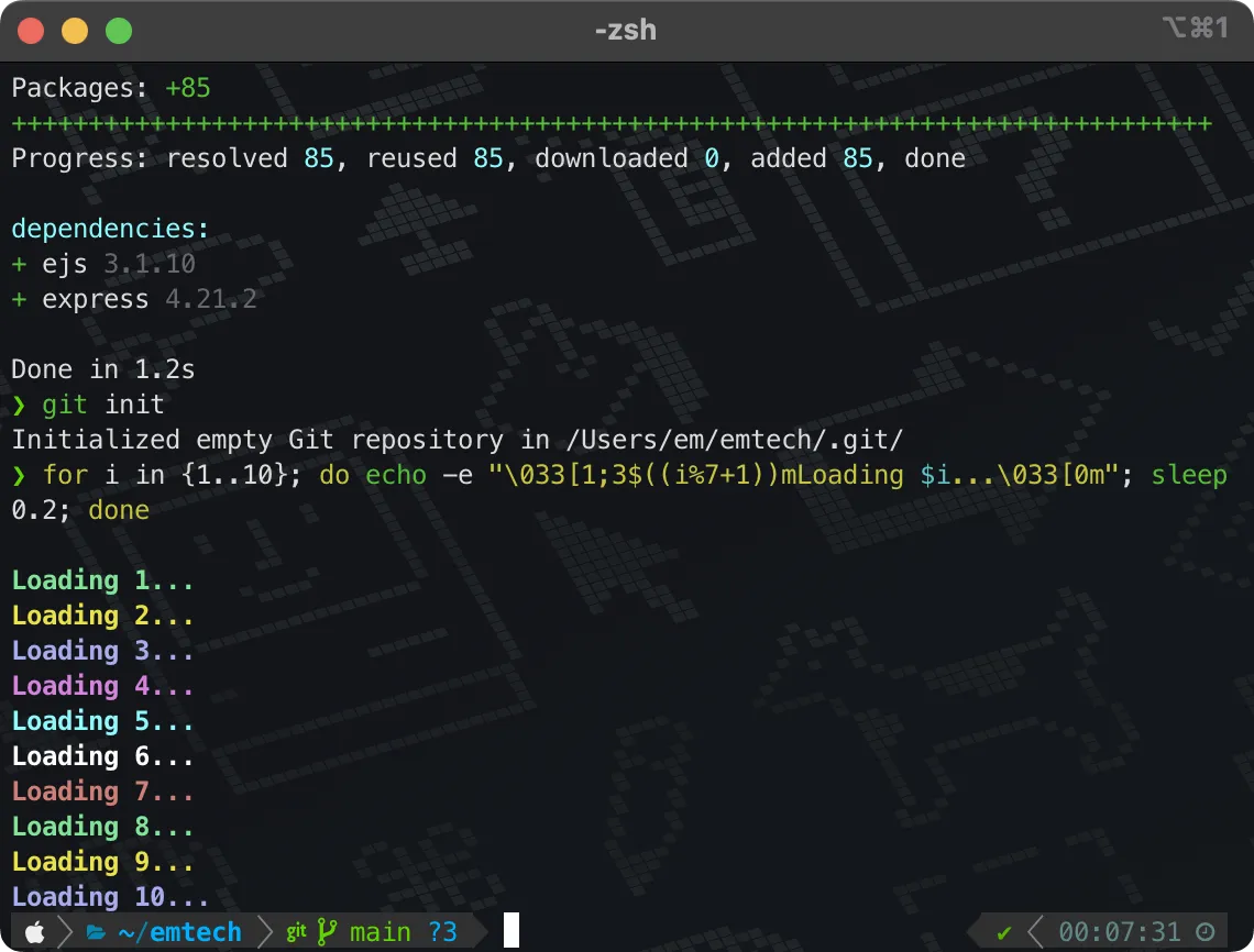 iTerm2 被我玩成的樣子