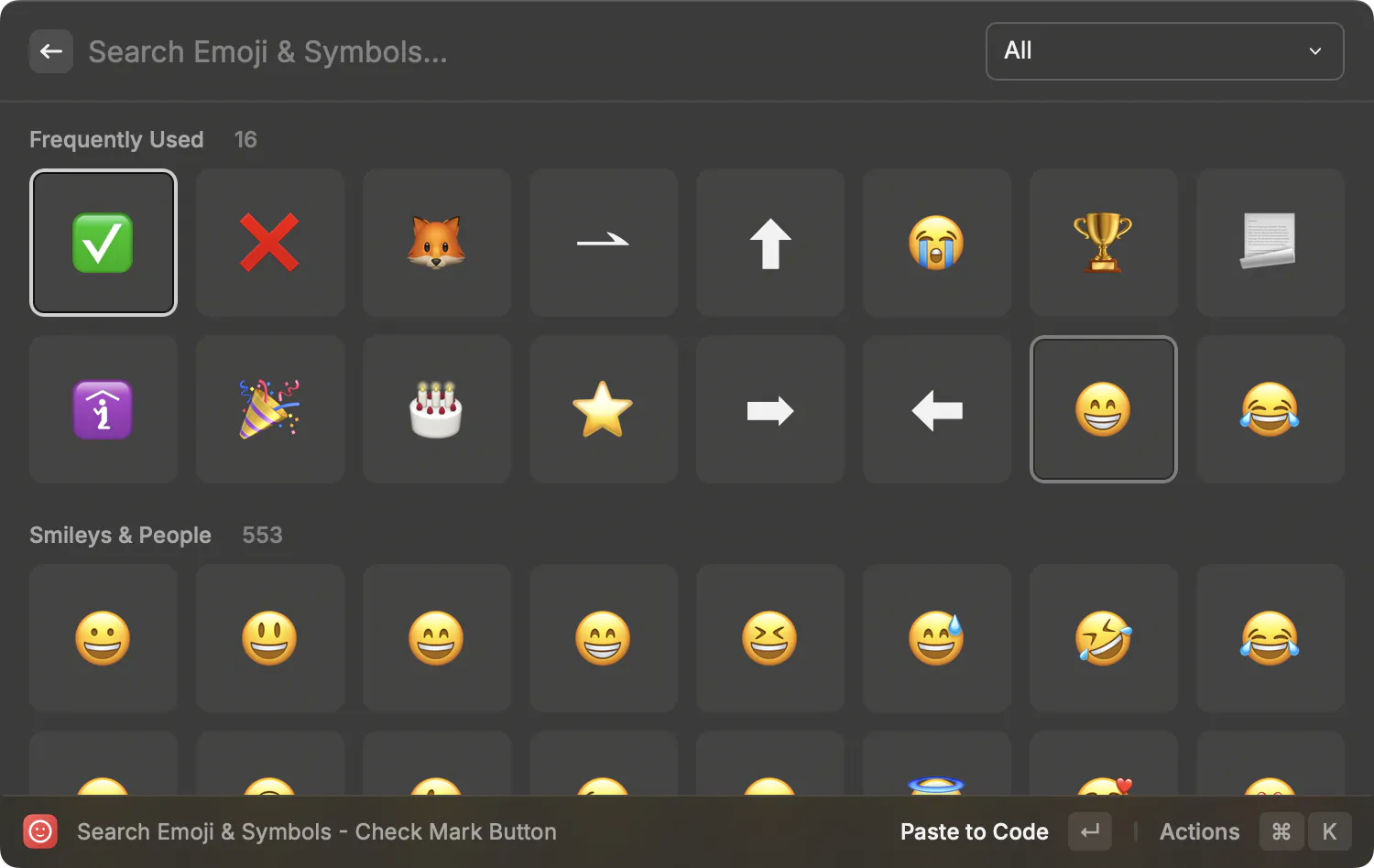 Raycast emoji 鍵盤